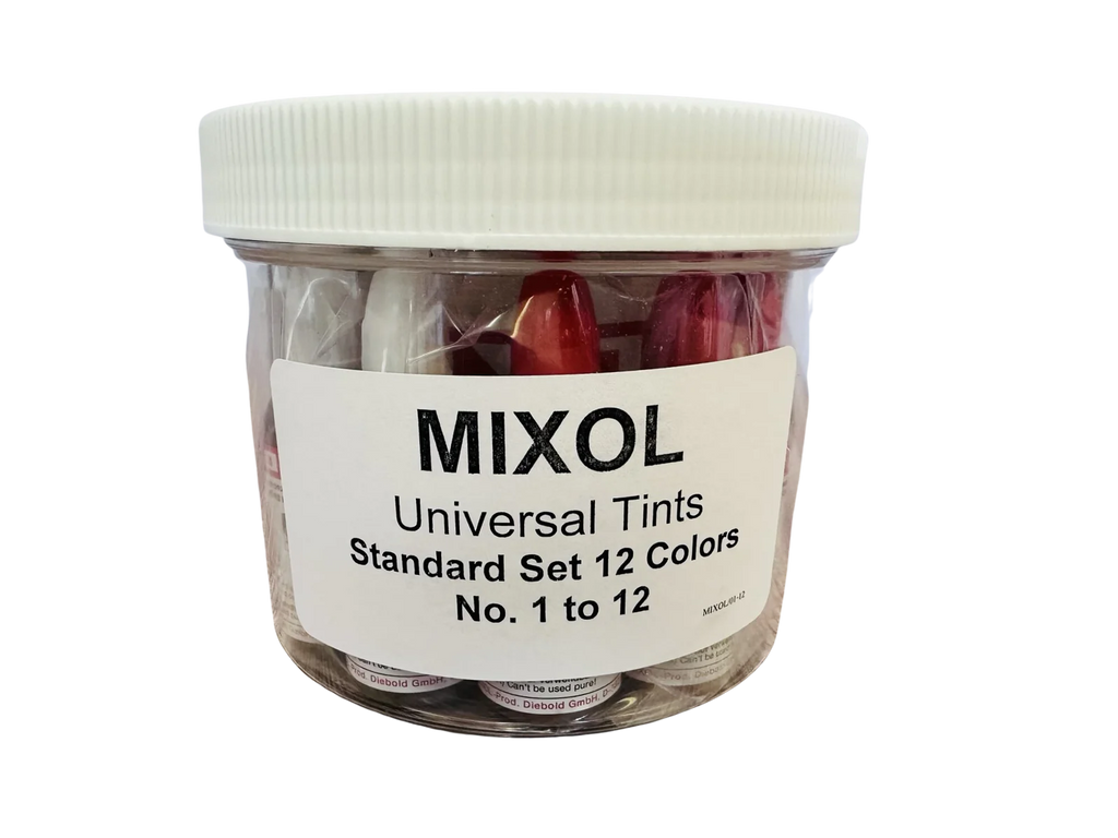 Mixol Universal Tints Standard Set of 12 colors available at Old World Paint Brushes